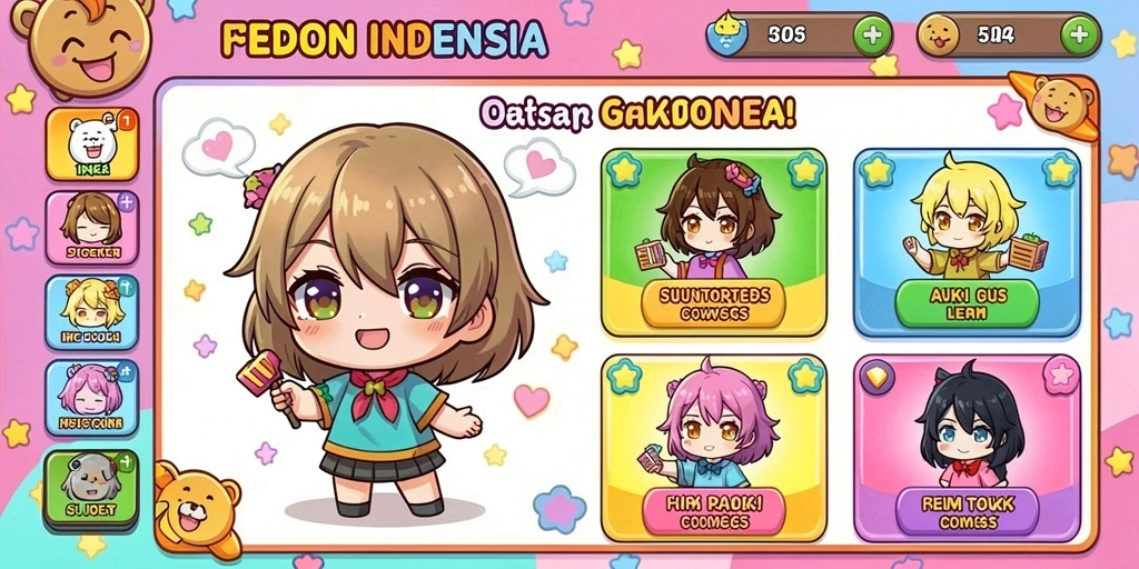 Tampilan karakter yang unik dan beragam, siap untuk dijelajahi.