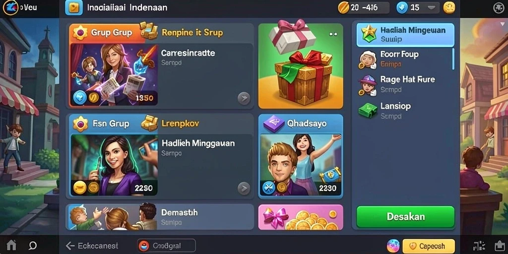 Berbagai karakter unik untuk dipilih.