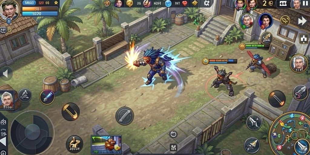 Fitur multiplayer yang memungkinkan interaksi dengan teman.